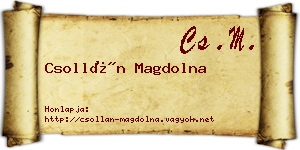 Csollán Magdolna névjegykártya