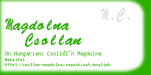 magdolna csollan business card